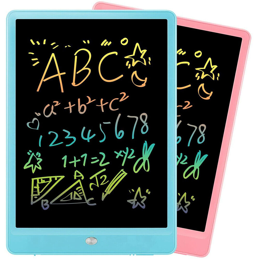 US 1-2 Pack 10 Inch LCD Kids Drawing Tablet Doodle Colorful Board Writing Toy