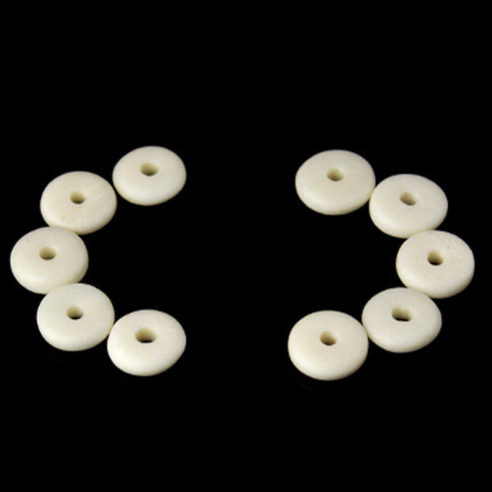 US 100 Pack BoneBeads White/Off White Ox Flat Disc Rondelle Beads 3*8mm