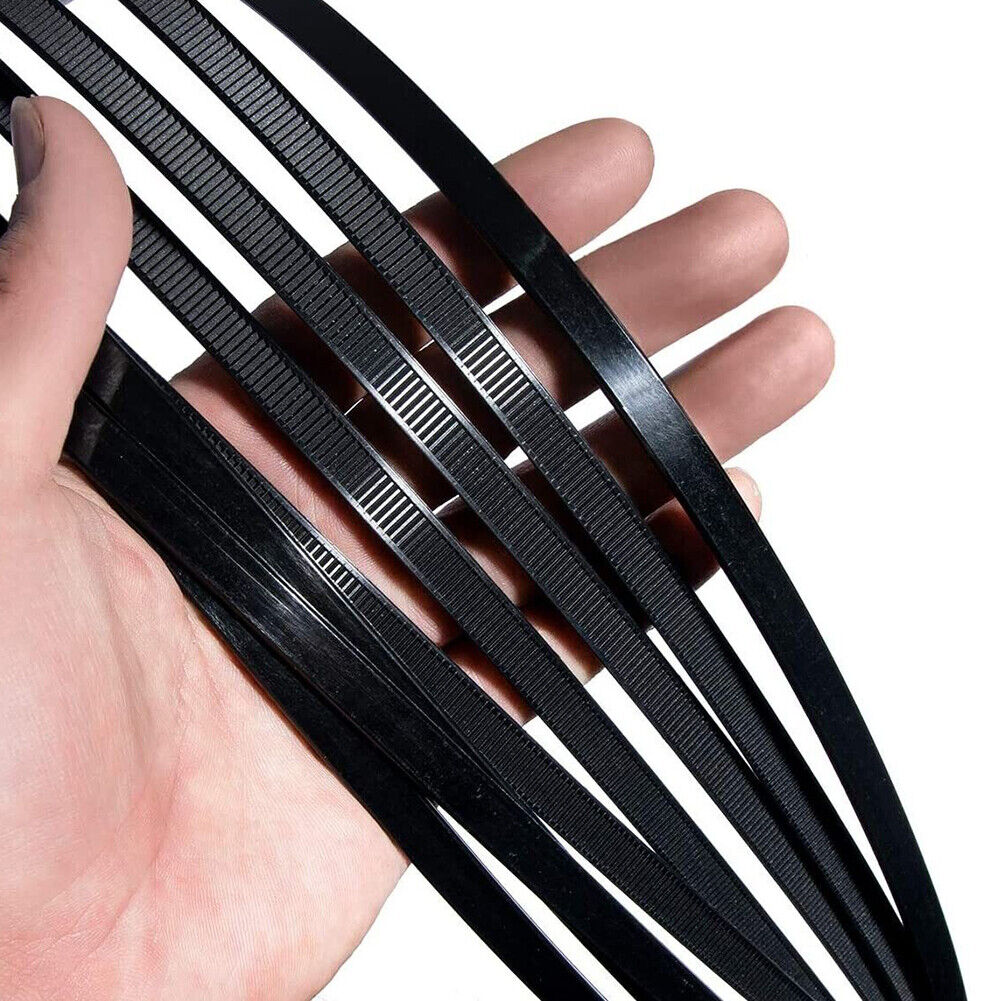 US 200-400 Pc Cable Zip Tie Down Strap Nylon Wrap Easy Use Durable Bundle Wire