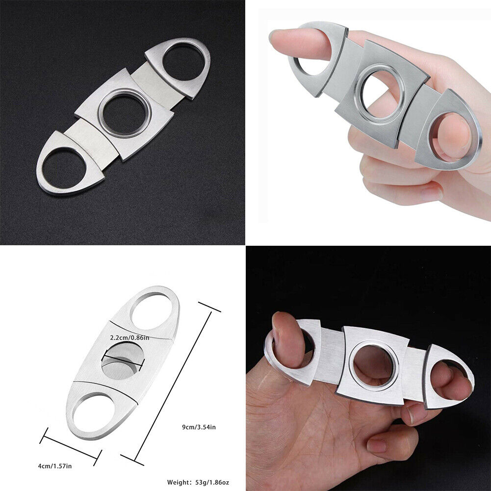 US 2-4 Pc Gadgets Cutter Stainless Steel Guillotine Double Blade Pocket Scissor