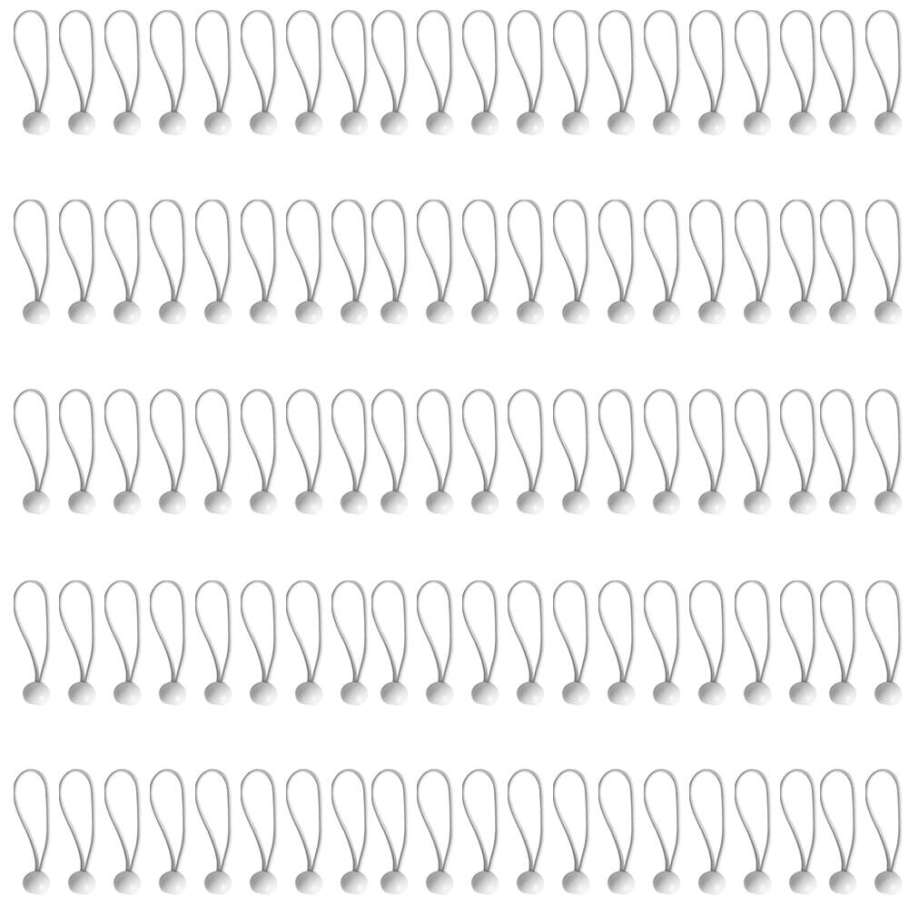 US 6" White Ball Bungee Bungie Cord Heavy Duty Canopy Tarp Tie Downs Straps