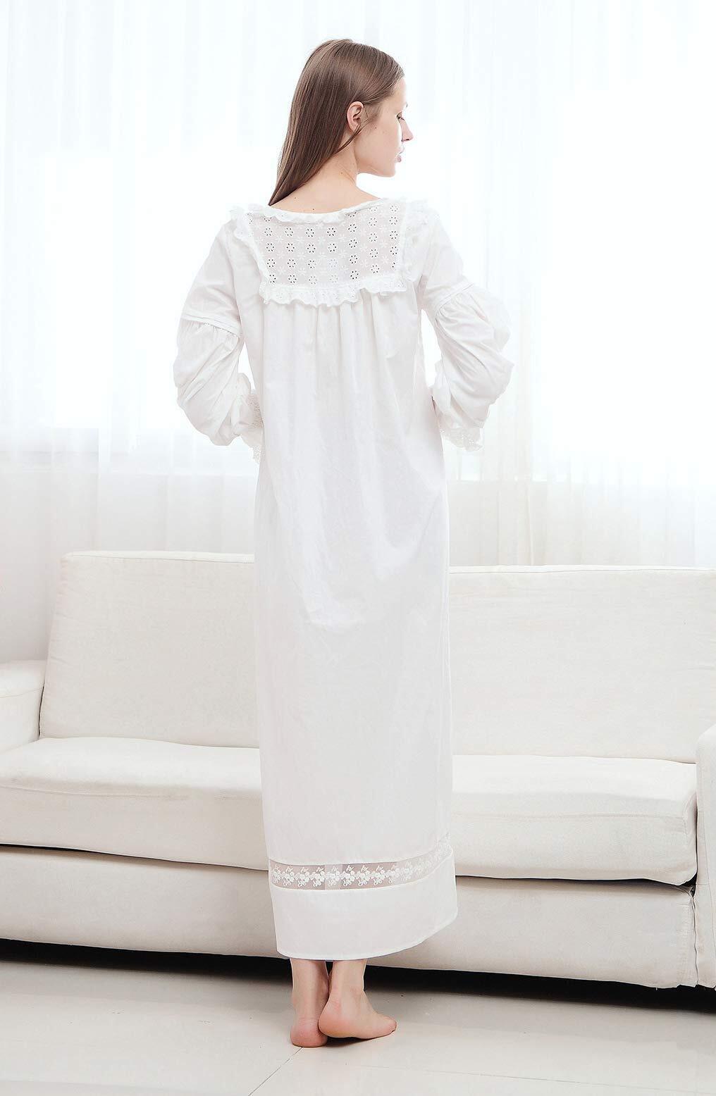 Women's Vintage Victorian Sleepwear Sleeveless/Short/Long Sleeve Sheer Nightgown