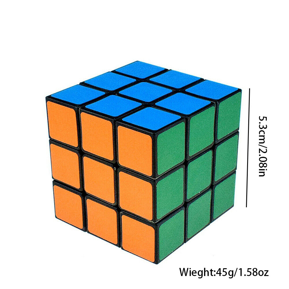 US 2-4Pc Kids Fun Rubiks Cube Toy Rubix Mind Game Toy Classic Magic Puzzle Gift