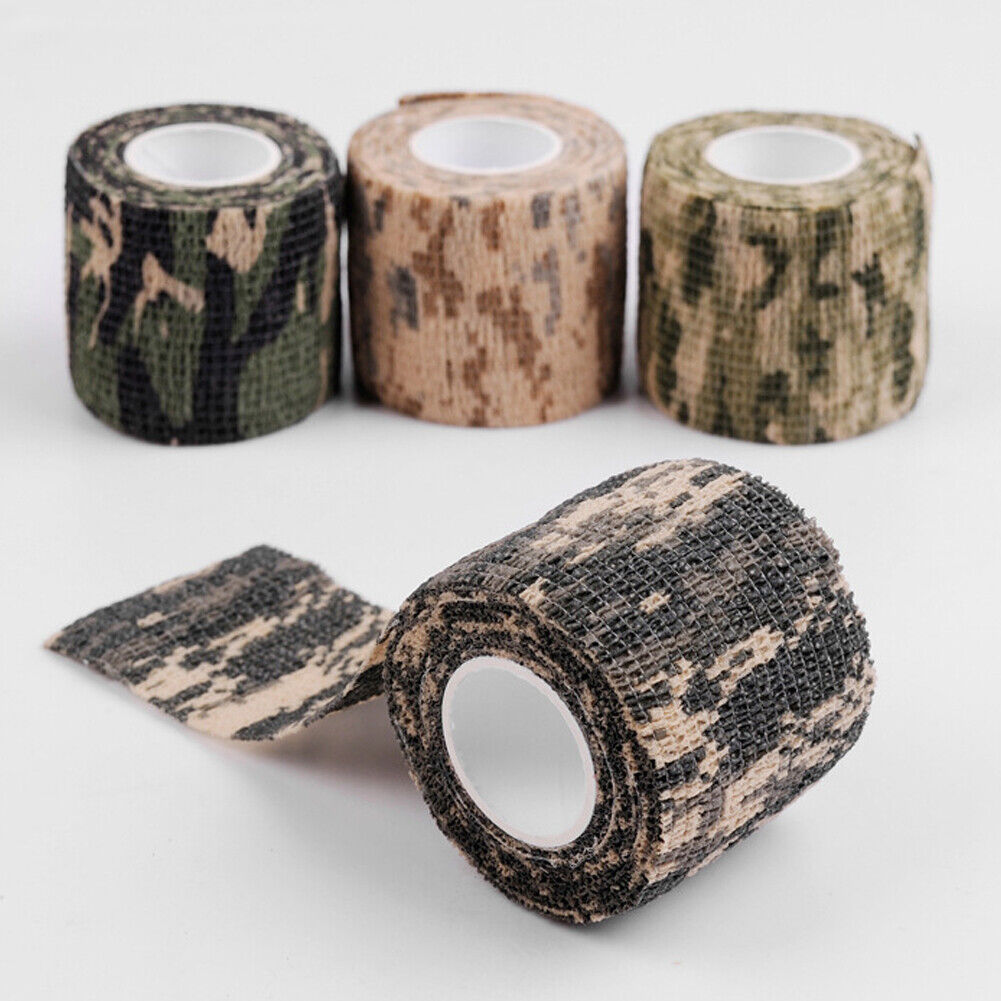 US 6-12 Pack Tactical Self-Adhesive Camouflage Tape For Outdoor Hunting Backpack