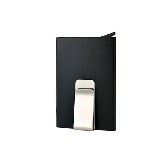 US Mens RFID Blocking Slim Money Clip Carbon Fiber Wallet ID Credit Card Holder