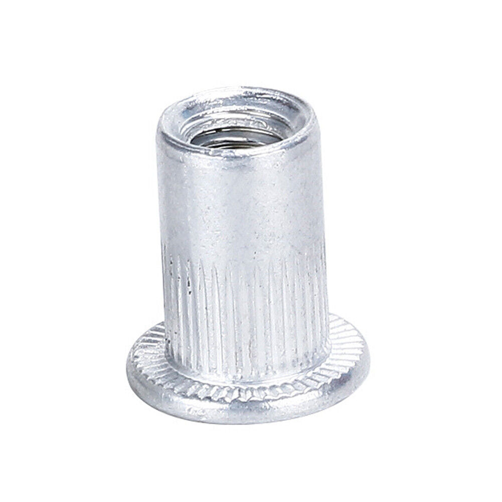 US 100-200 Pack 1/4-20 Aluminum Flange Nutserts Rivet Nut Rivnut Nutsert