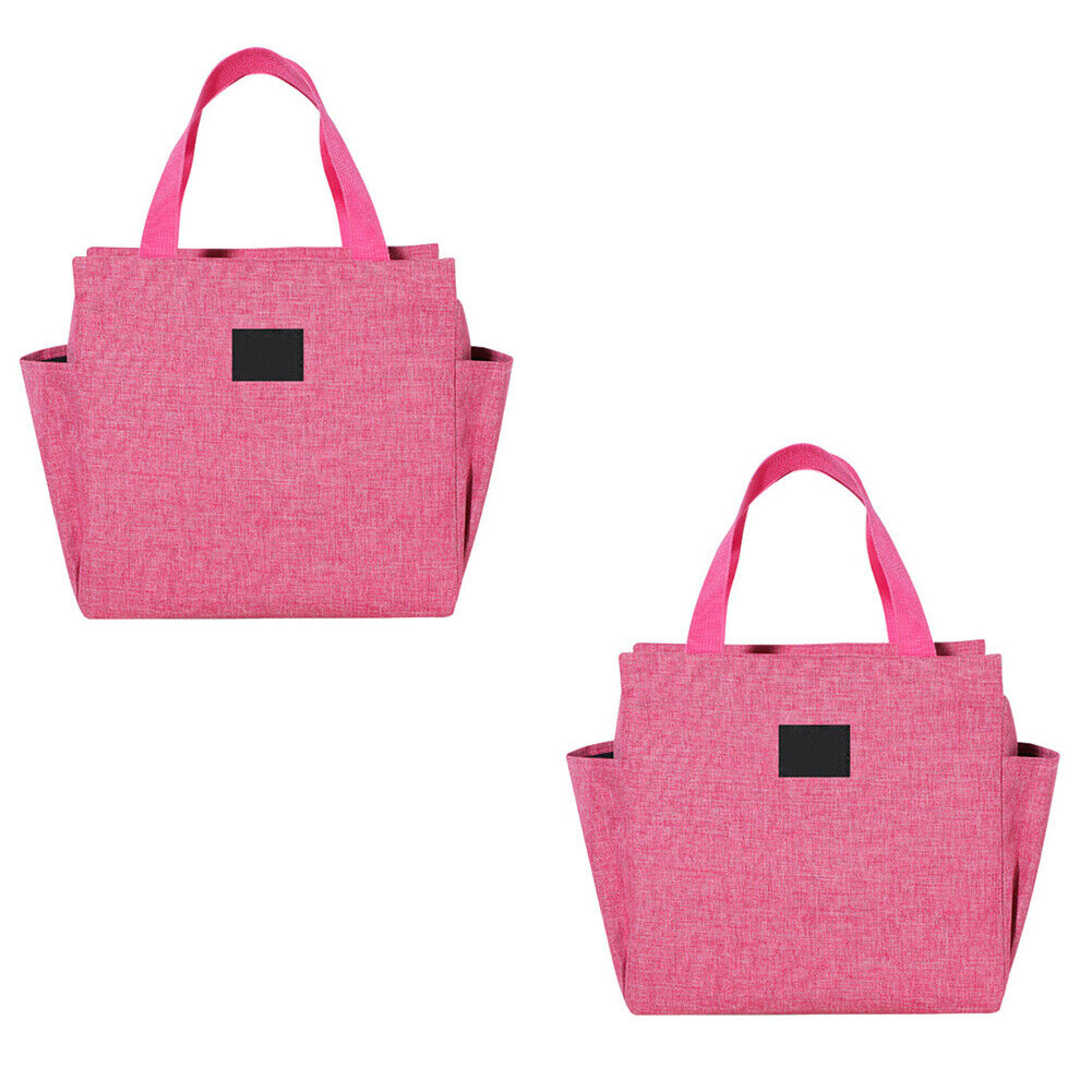 US 1-2 Pc Insulated Lunch Bag Thermo Cooler Hot Cold Box Kids Adults Work Office