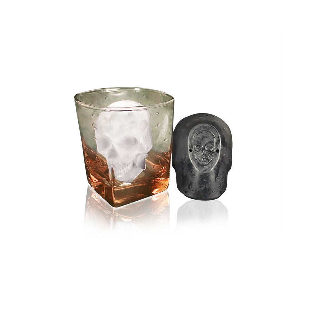 US 2-4 Pcs Shaped 3D Skull Ice Cube Mold Tray Stackable Silicone Ball Mold Party