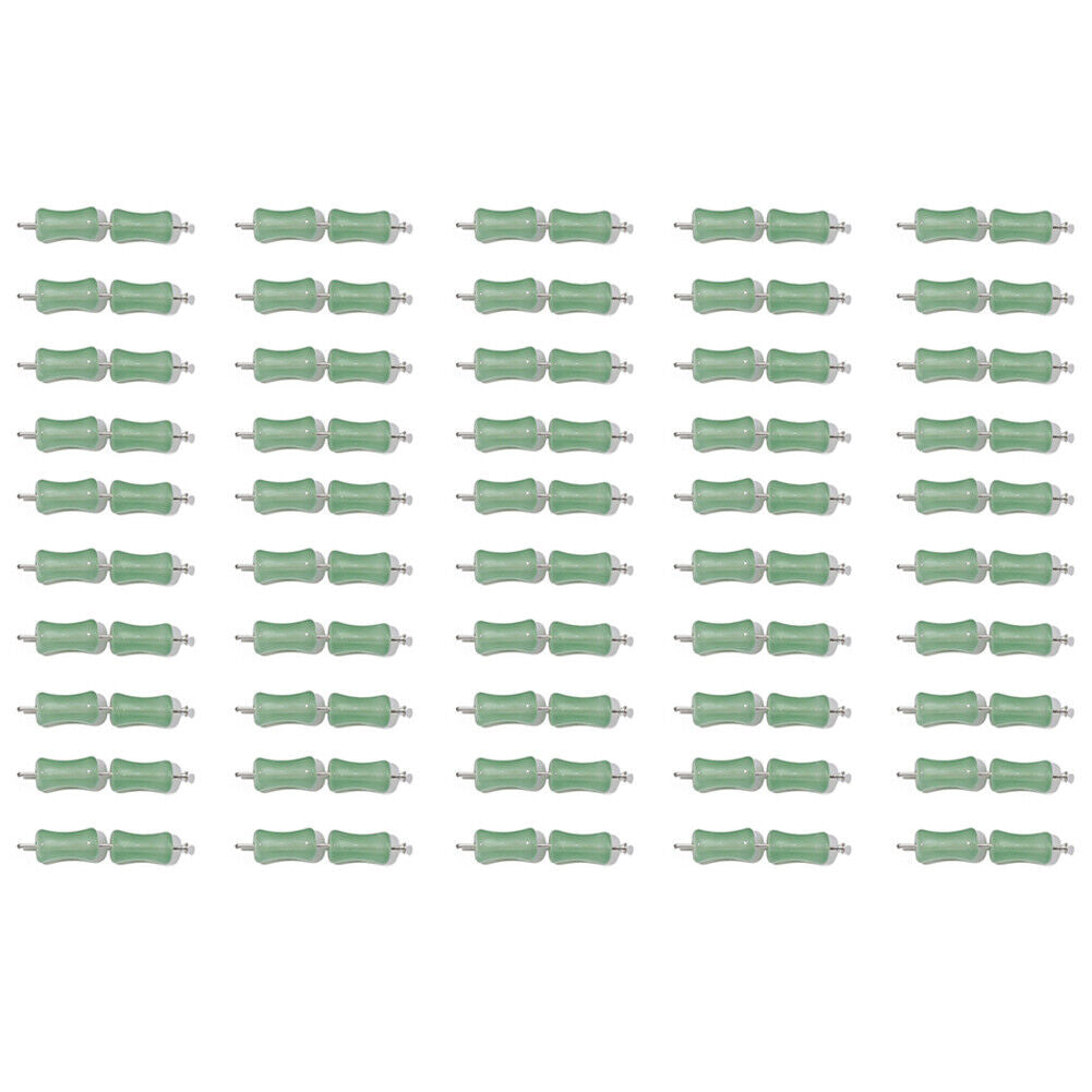 US 100-200 Pack Natural Jadeite Column Stone Beads Tube Bamboo Shape Jade Stone