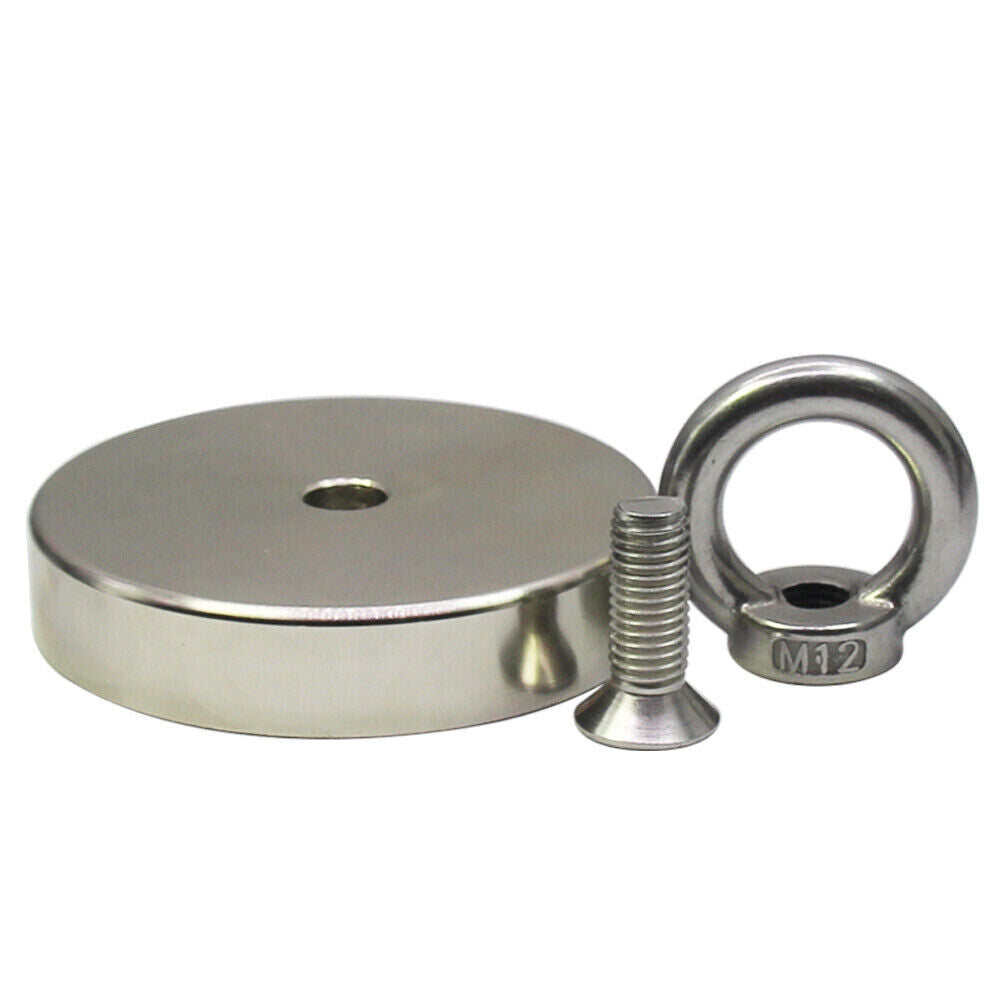 US FISHING MAGNET UPTO 2400 LBS PULL FORCE HEAVY DUTY STRONG NEODYMIUM MAGNET