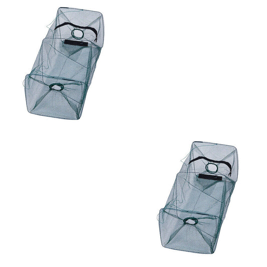 US Fishing Bait Trap Net Fish Cast Cage Crab Minnow Crawdad Shrimp Foldable