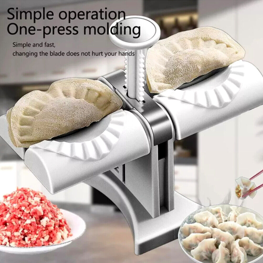 US 1-2 Pc Household Double Head Automatic Dumpling Maker Mould Wrapper Tools