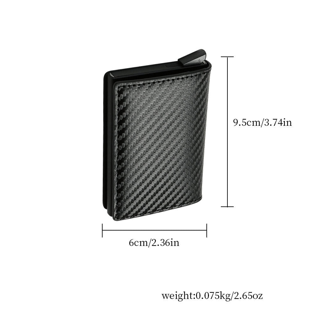 US 1-2 Pcs RFID Blocking Tactical Carbon Fiber Wallet ID Credit Card Holder Men