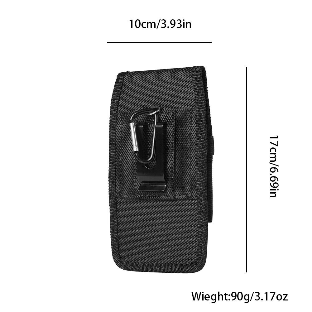 US 1-2Pcs Cell Phone Holster Leather Wallet Case Cover Belt Clip Loop Pouch Fine