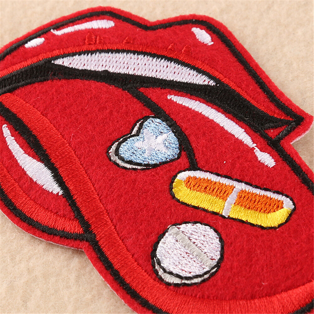 Embroidered Sew Iron On Patches Badge Fabric Bag Clothes Applique Craft