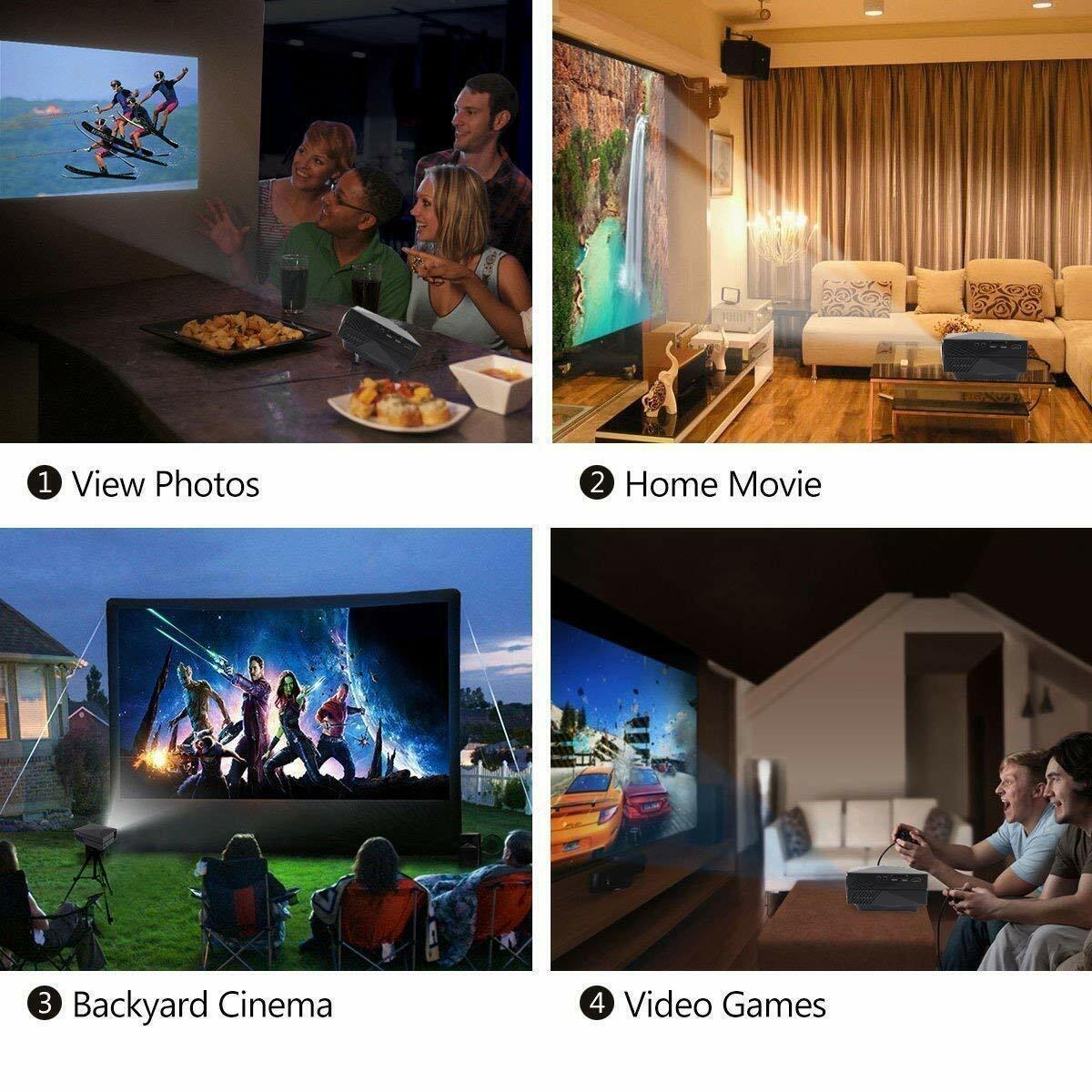 Multi-media Mini 800 Lumens Portable LED Projection Micro Home Theater Projector