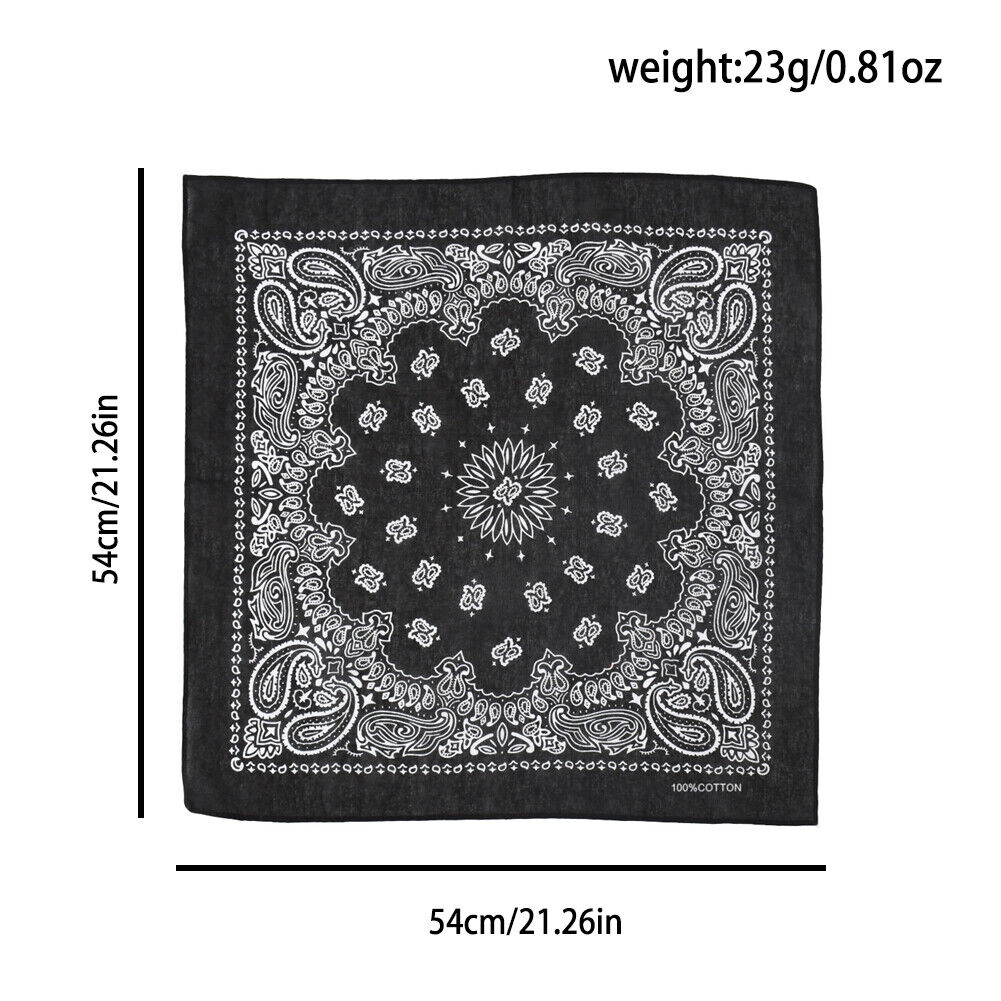 US 4-8Pc Trainmen Paisley Jumbo Military Bandana Head Scarf Cotton FaceCover 27"