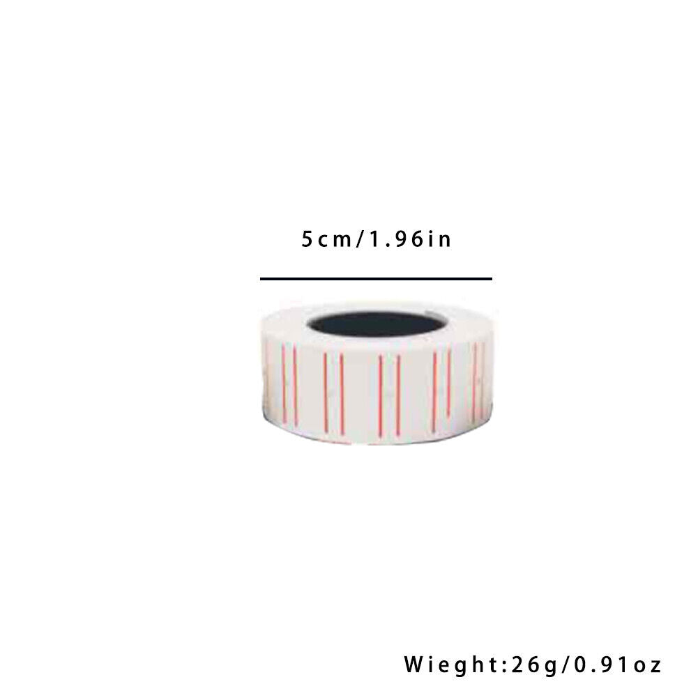 US 5000-10000Pc White Red Line Tags Labels Refill MX-5500 Gun Price Sticker
