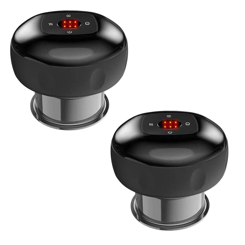 US 1-2 Pc Smart Electric Cupping Massage Suction Vacuum Scraping Therapy Machine
