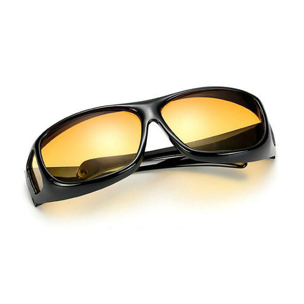 US 4-8Pc HD Night Vision Glasses Men Women Driving Sports Wraparound Fit Over