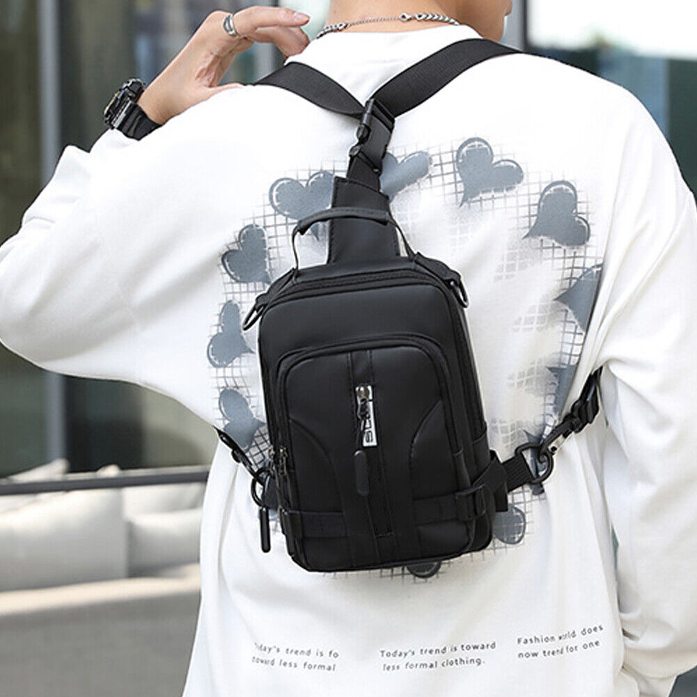 US Waterproof Men Women Sling Bag Chest Fanny Cross Travel Shoulder Backpack