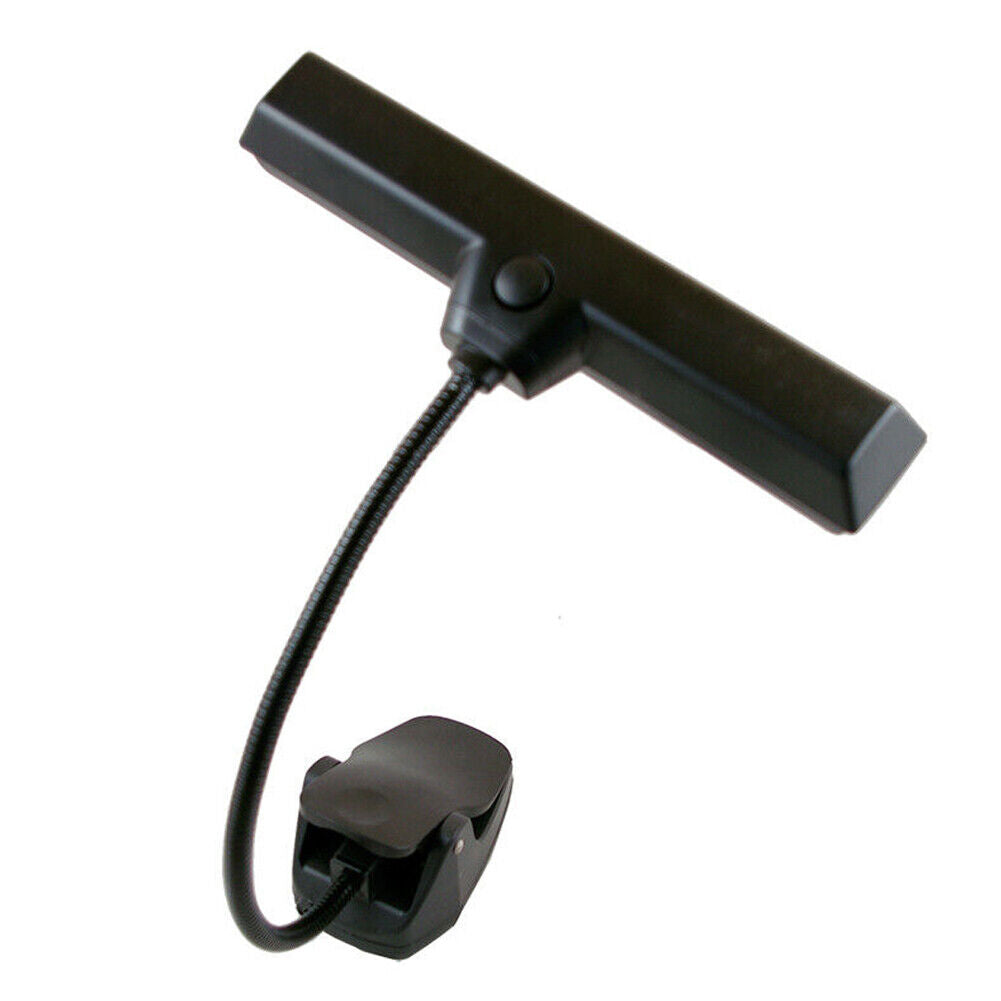 US Black Flexible 9 LED Clip-On Orchestra Music Stand LED W/ Adapter Lamp Light