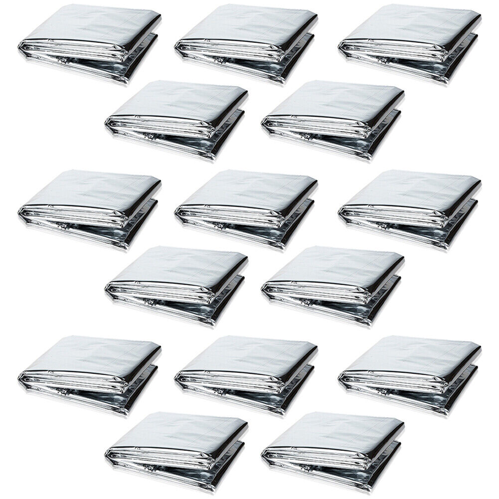 US 15-30 PACK Emergency Solar Blanket Survival Safety Insulating Mylar Thermal