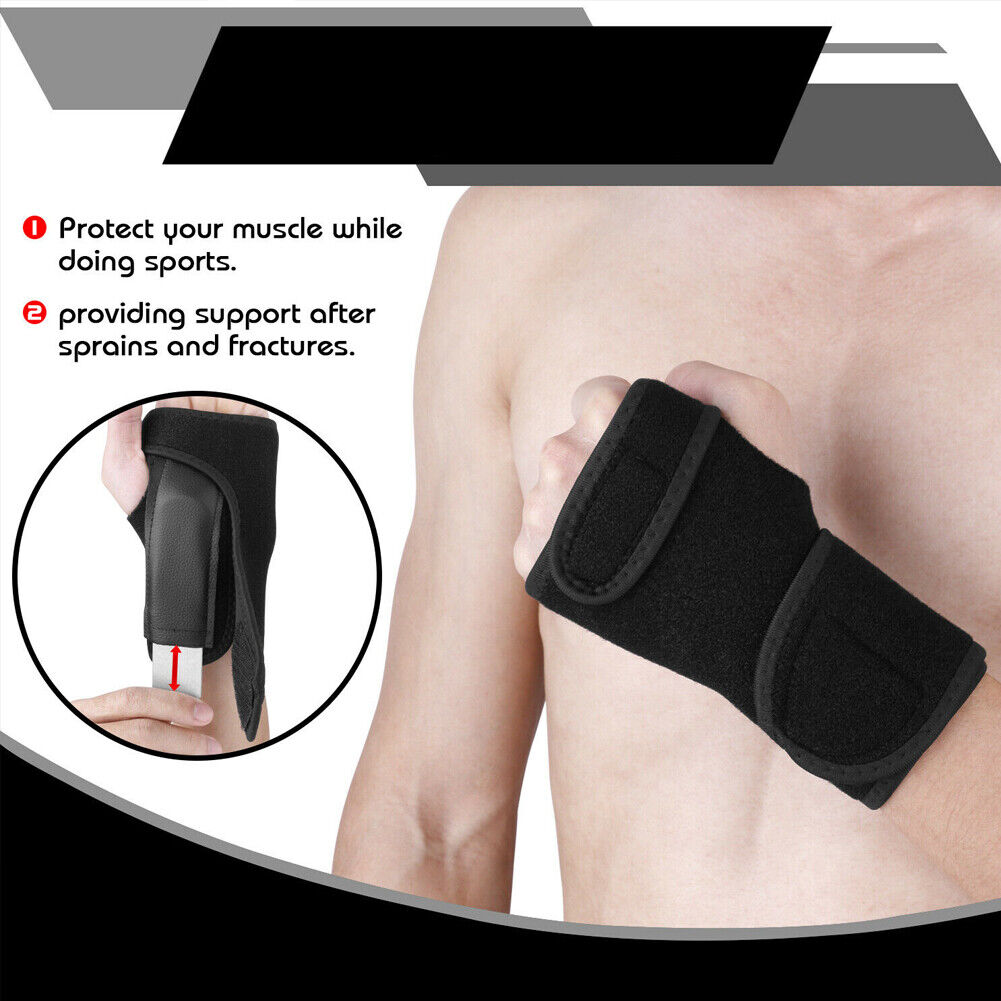 US 1~2 Pairs Carpal Tunnel Sprain Arthriti Stabilizer Wrist Splint Brace Support
