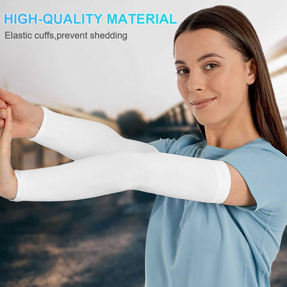 US 5~10Pairs Compression Cooling UV Protection Sun Sleeves Long Arm Cover Warmer