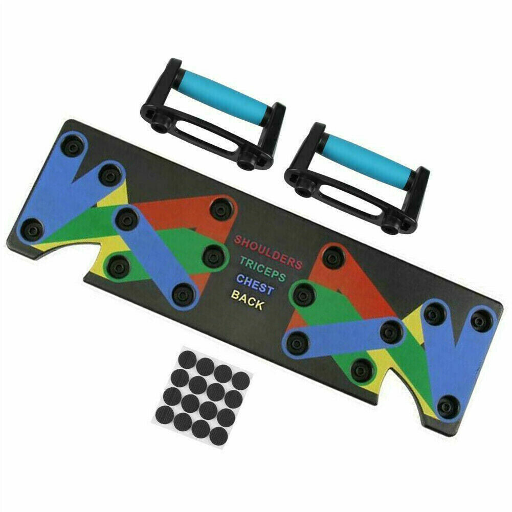 US 1-2 Pack 9 in 1 Push Up Rack Board System Fitness Workout Train Gym Exercise