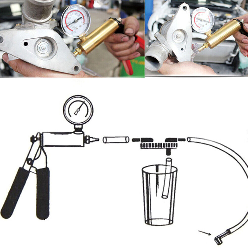 US Brake Bleeder Tester Kit Hand Held Vacuum Pressure Pump Tester Car Motorcycle