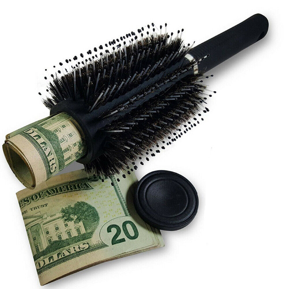 US 2 Pack Hair Brush Diversion Stash Safe Decoy Safe Dorm Room safe Travel Safe