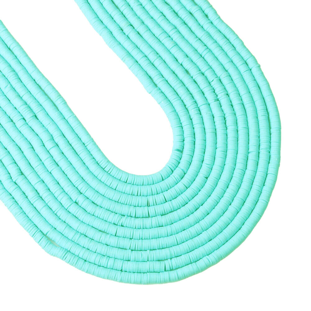 US 10 Strands 6mm Heishi Beads Clay Disc Flat Vinyl Chip Spacer Bead Jewelry DIY