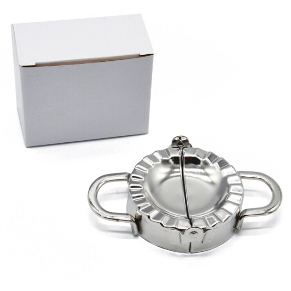 US 1-2 Pack Stainless Steel Dumpling Maker Mold Set Wraper Dough Gyoza 3Pcs