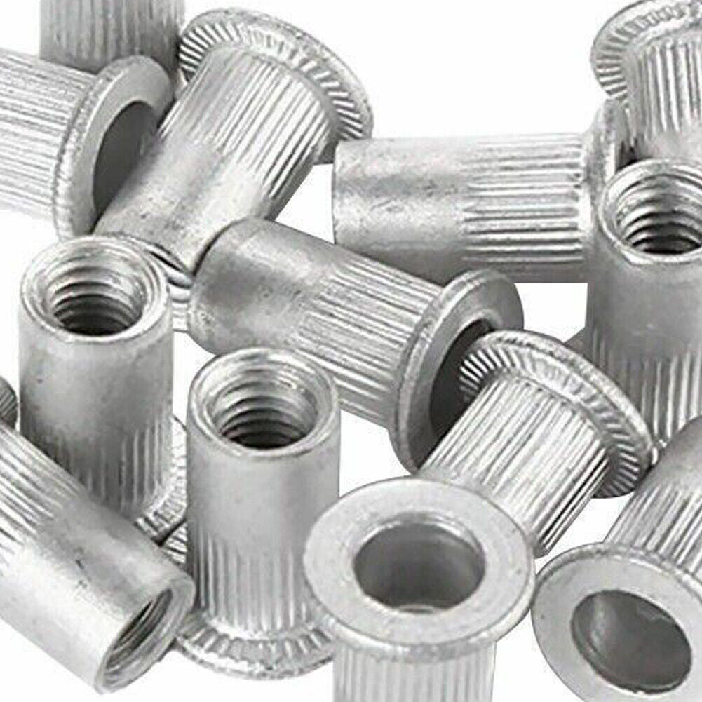 US 100-200 Pack 1/4-20 Aluminum Flange Nutserts Rivet Nut Rivnut Nutsert