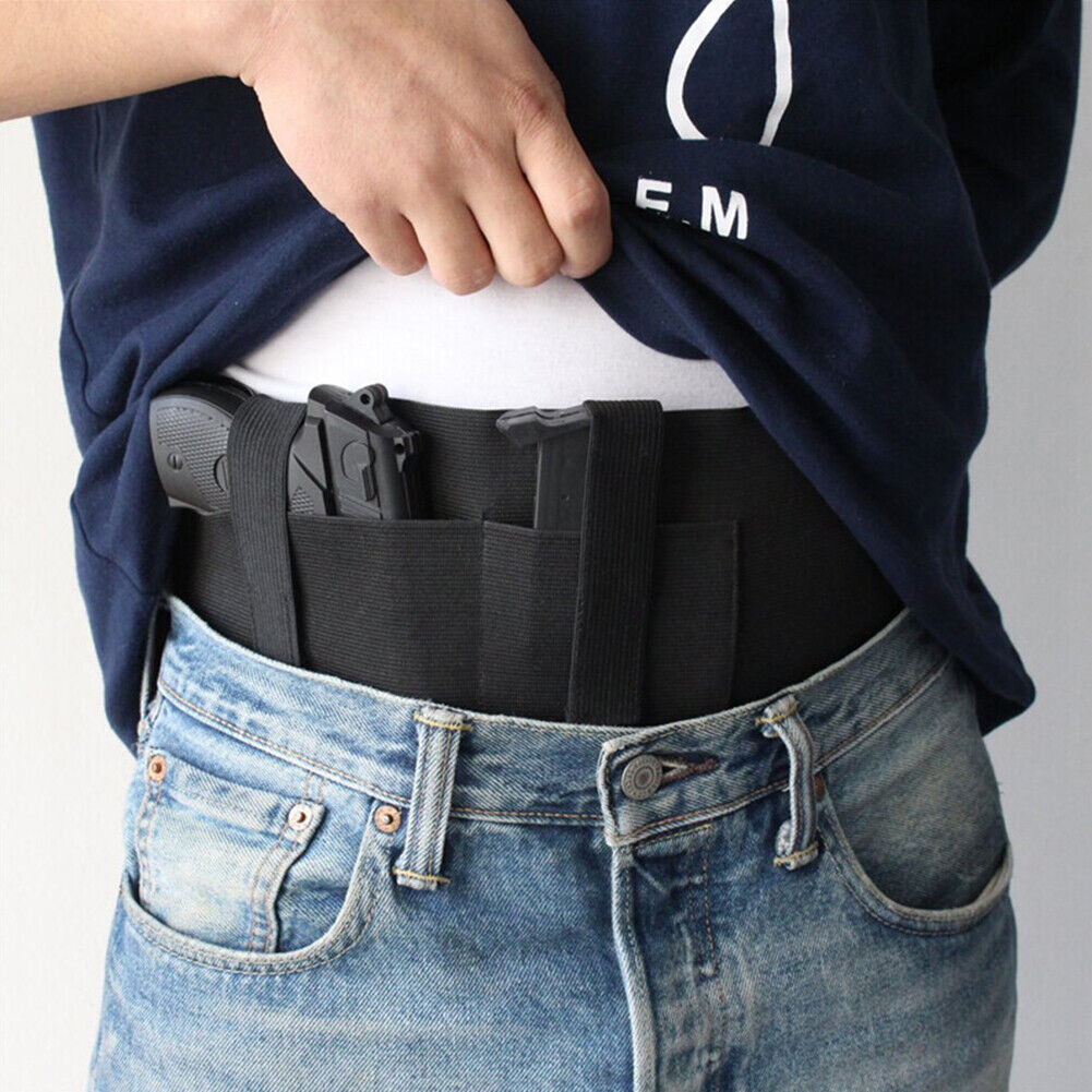 US Tactical Belly Band Holster Men's Waist Pistol Gun Pouch Carry Concealed