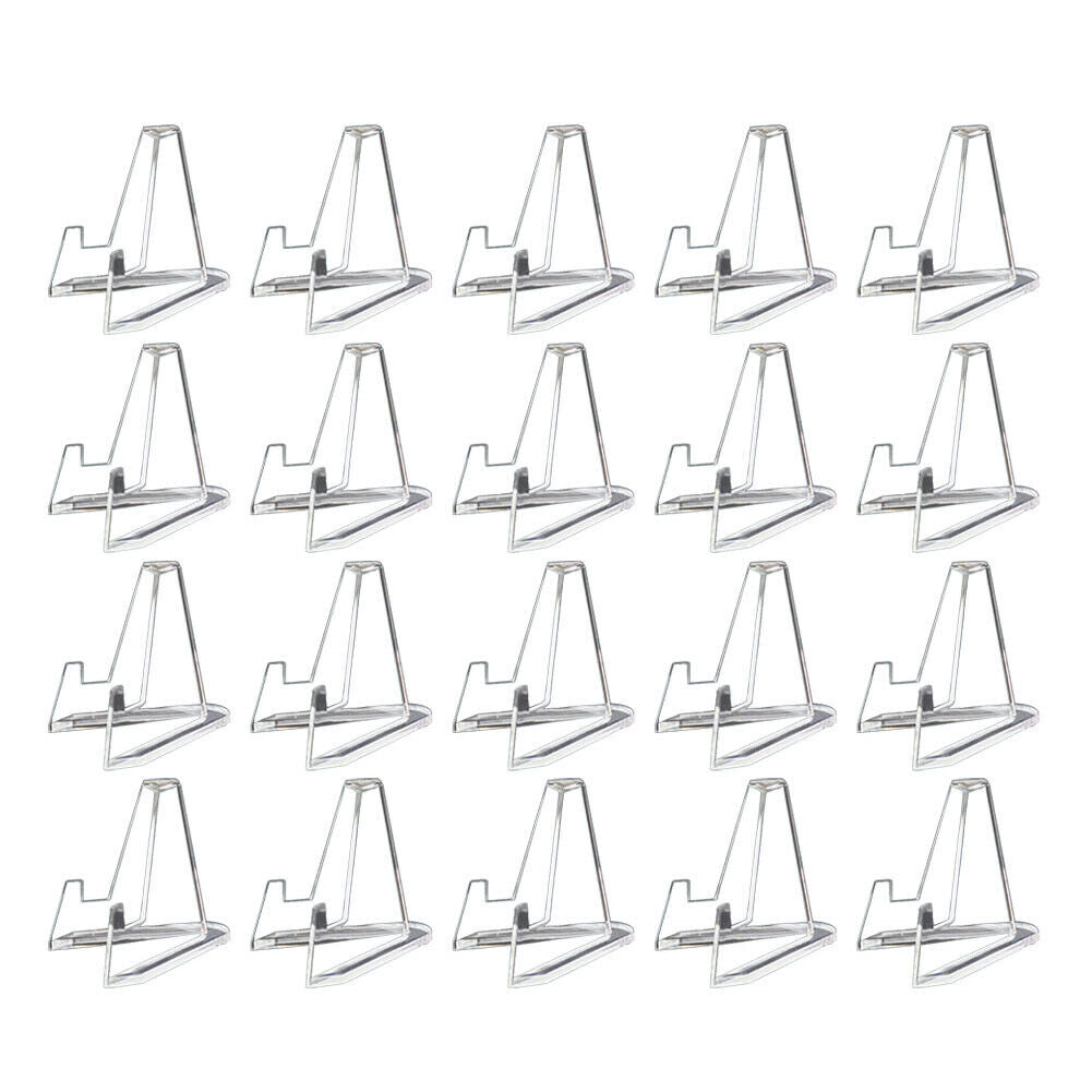 US 20-40 Pack Trading Card Holder Acrylic Coins Display Stand Mini Clear Easel