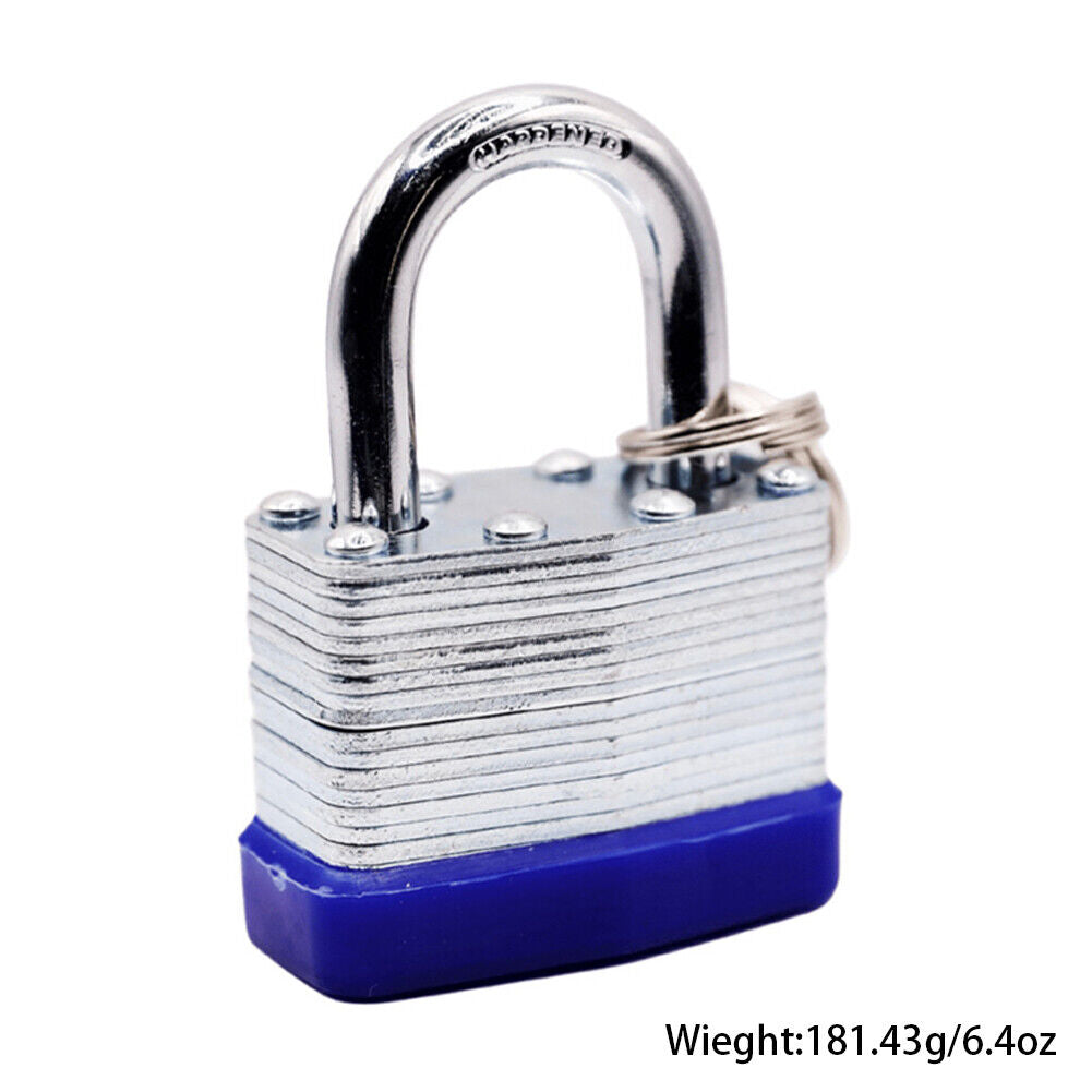 US 10-20 Pc Laminated Pad Locks Keyed Padlocks Alike Nickel Plated Brass Key New