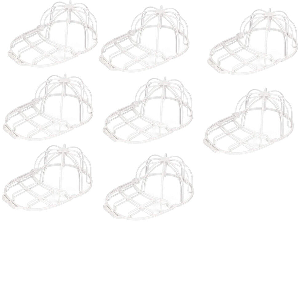 US 4-8 Pc Sturdy Plastic Frame Cage Baseball Cap Washer Cleaner Protector Holder