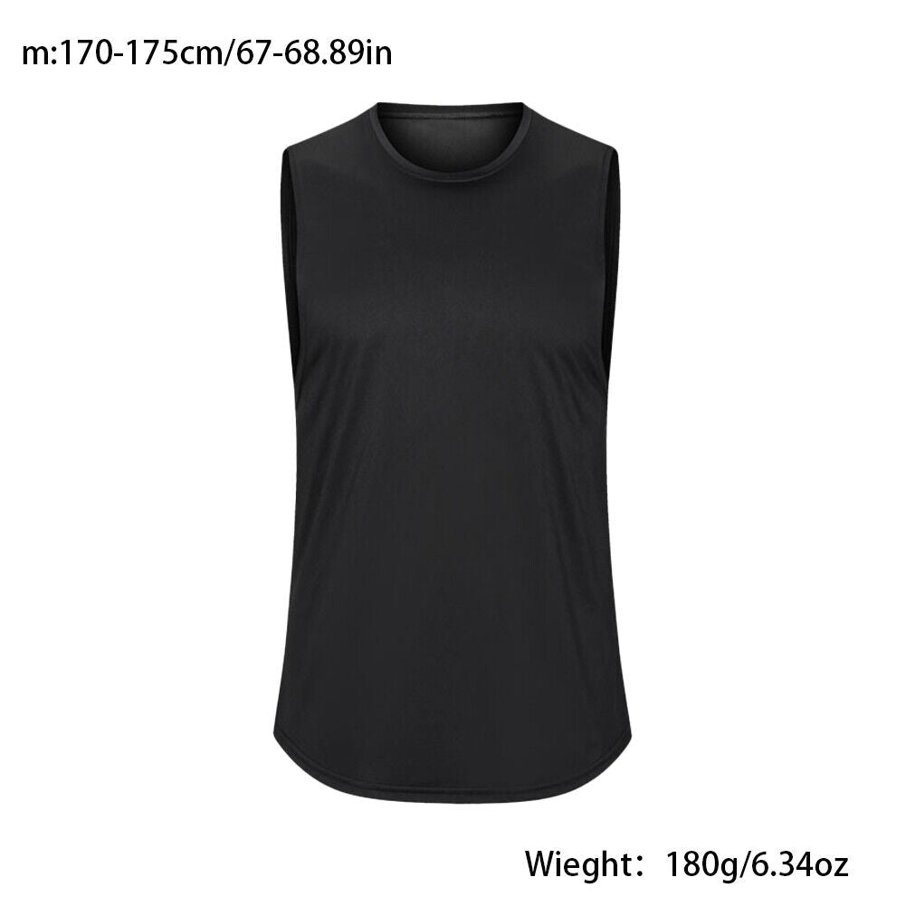US Men Gym Muscle Singlets Workout Tank Top Bodybuilding Sleeveless T-shirt