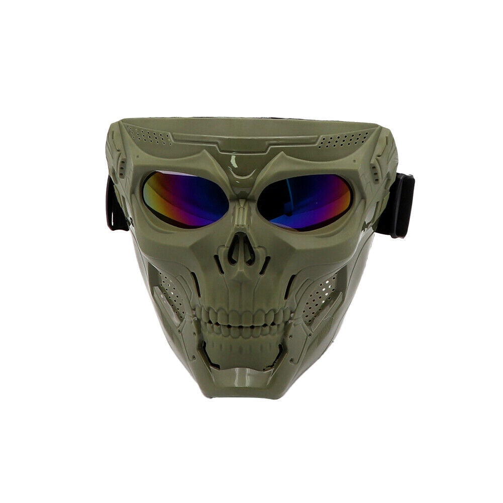 US Skull Tactical Airsoft Mask Halloween Full Face Protective Helmet Goggles