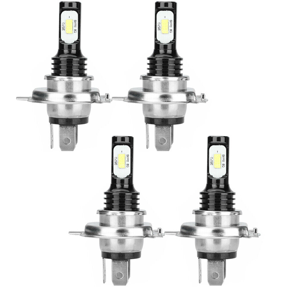 US 4-8 Pcs H4 LED Headlight Bulbs Cool Super Bright Wider Vision strong Beam Kit