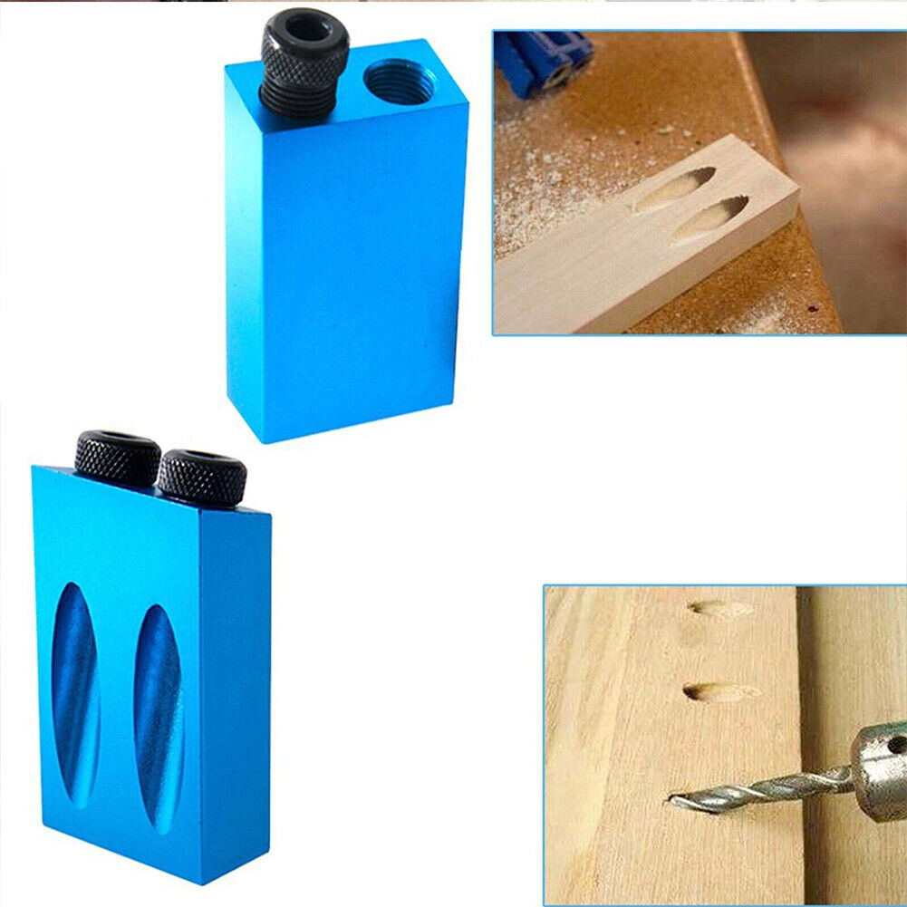 US 1-2 Set of 14 Pc Hole Jig Dowel Woodwork Guides Joint Angle Carpentry Locator