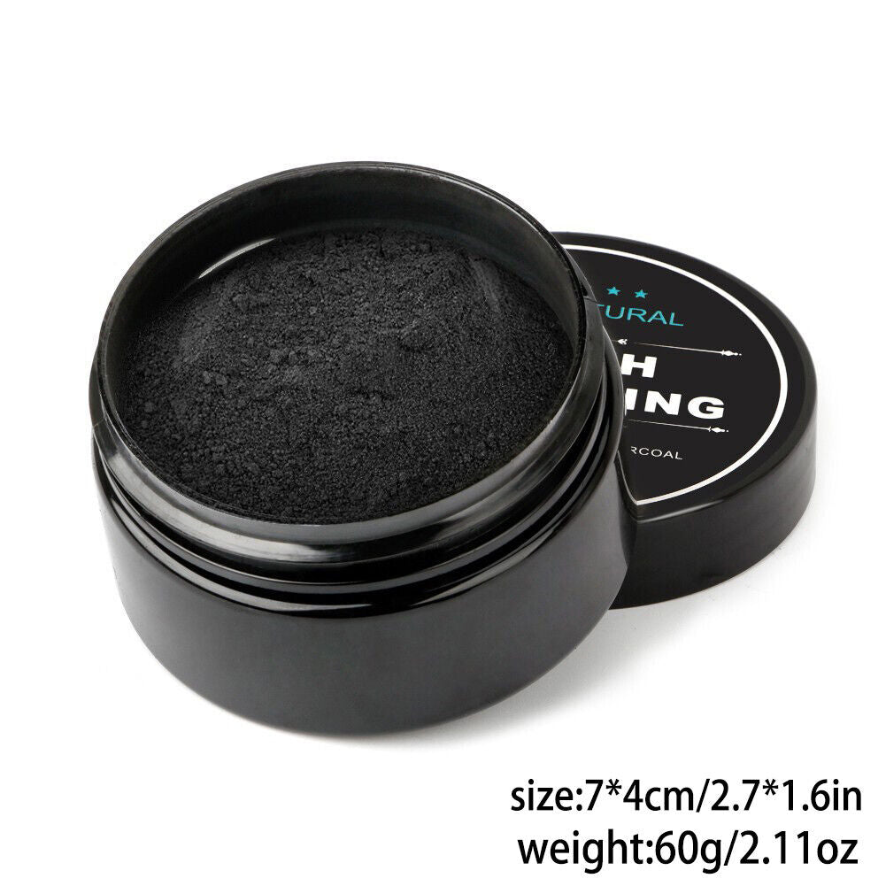 US 2-4Pc Activated Charcoal Teeth Whitening Powder Organic Coconut Removes Stain