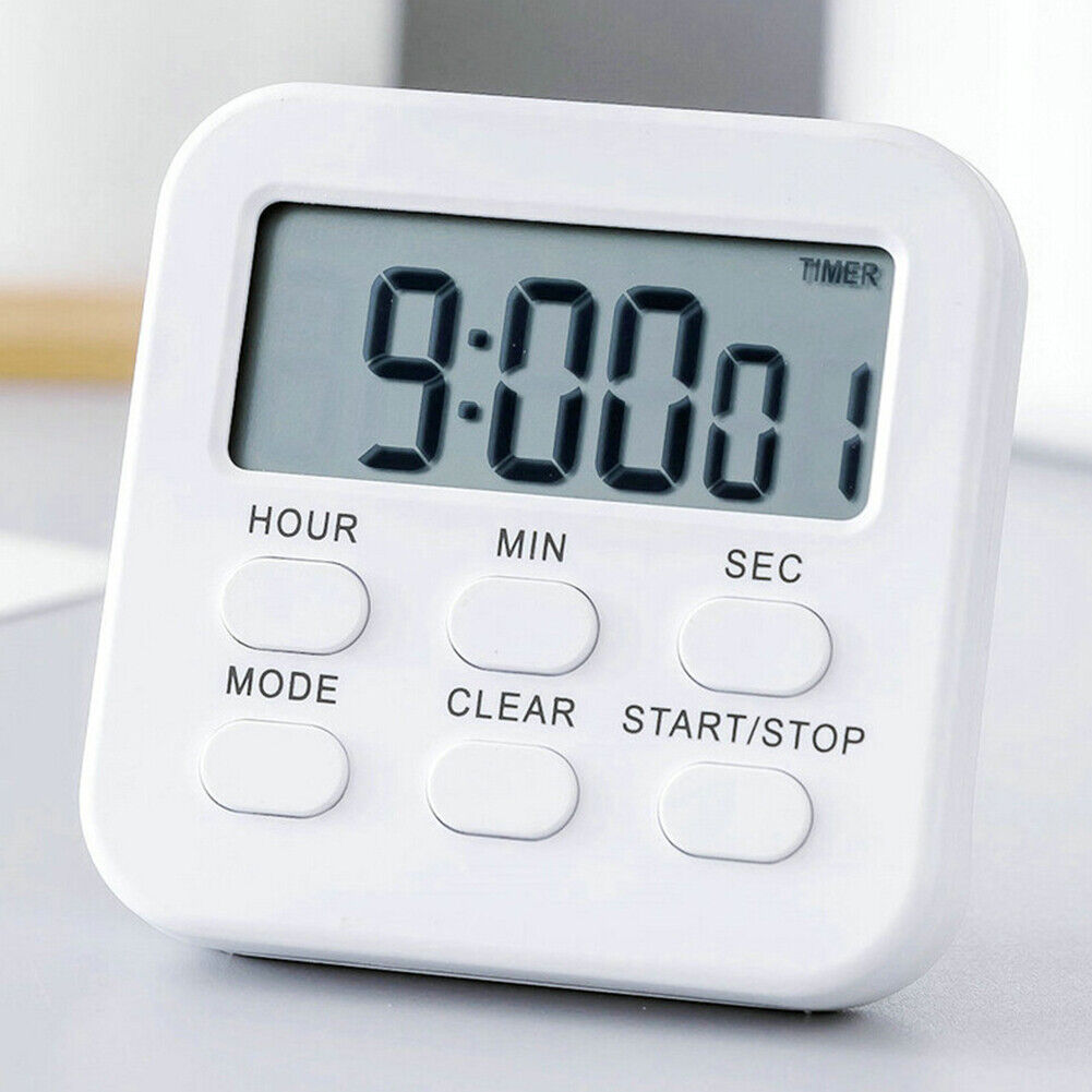 US 2-4 Pcs Magnetic Digital Kitchen Folding Timer Loud Alarm Count Up Down Clock