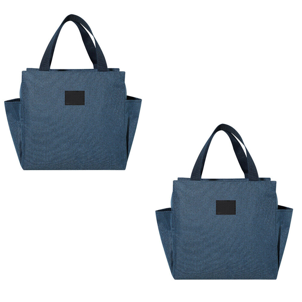 US 1-2 Pc Insulated Lunch Bag Thermo Cooler Hot Cold Box Kids Adults Work Office