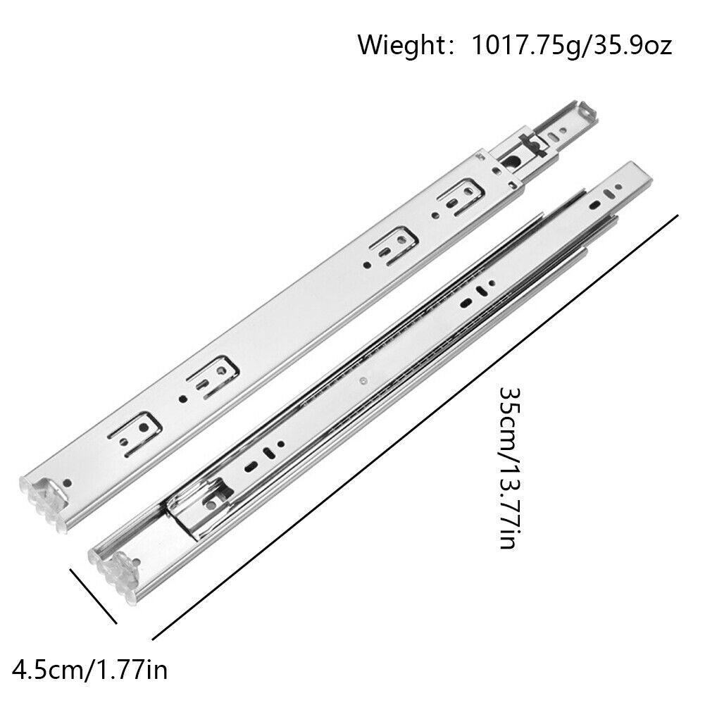 US 10 Pairs 10"-24" Heavy Duty Full Extension 100-lb Ball Bearing Drawer Slides