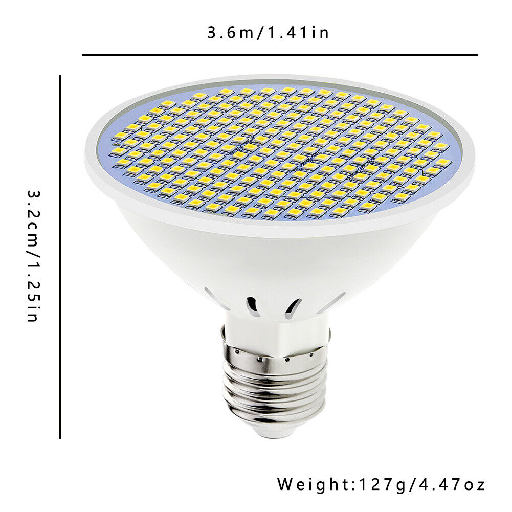 US 2-4 Pcs Led Grow Light Bulb Full Spectrum Plant Hydroponic Indoor Garden Lamp
