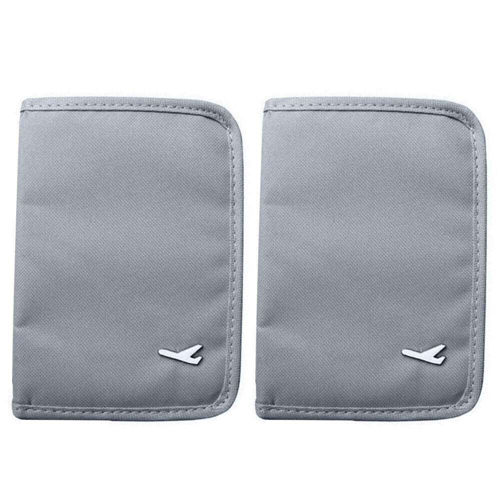 US 2-4 Pcs Travel Bag Document Organiser Zipped Passport Tickets ID Holder Purse