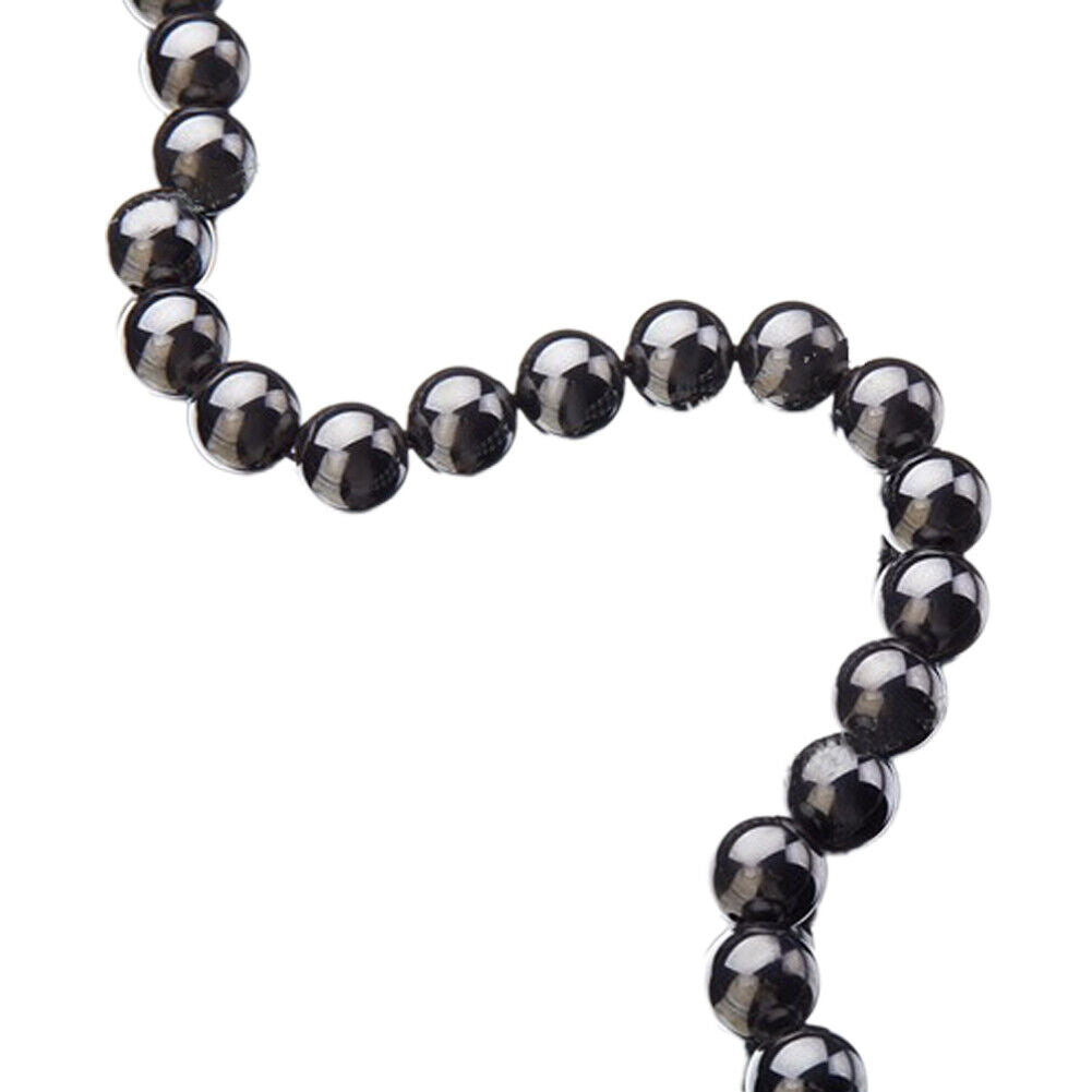 US 4/6/8/10MM Gunmetal Hematite Beads Round Natural Gemstone Metaphysical